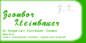 zsombor kleinbauer business card